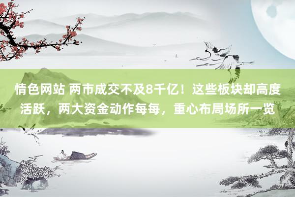 情色网站 两市成交不及8千亿！这些板块却高度活跃，两大资金动作每每，重心布局场所一览