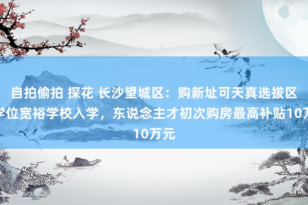 自拍偷拍 探花 长沙望城区：购新址可天真选拔区内学位宽裕学校入学，东说念主才初次购房最高补贴10万元