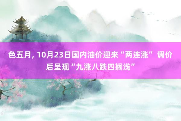 色五月， 10月23日国内油价迎来“两连涨” 调价后呈现“九涨八跌四搁浅”