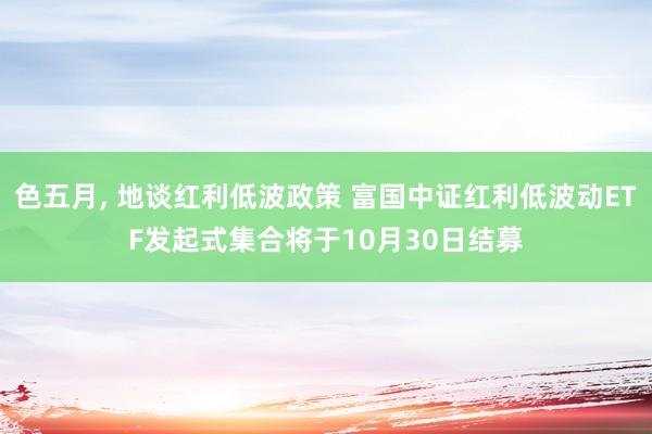 色五月， 地谈红利低波政策 富国中证红利低波动ETF发起式集合将于10月30日结募