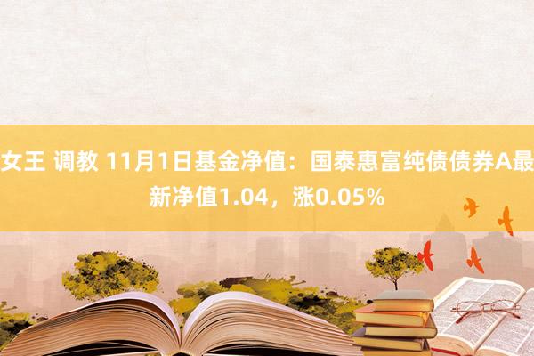 女王 调教 11月1日基金净值：国泰惠富纯债债券A最新净值1.04，涨0.05%