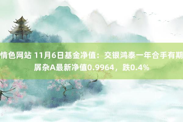 情色网站 11月6日基金净值：交银鸿泰一年合手有期羼杂A最新净值0.9964，跌0.4%