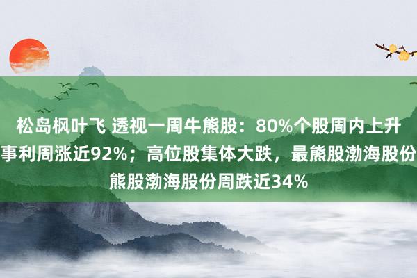 松岛枫叶飞 透视一周牛熊股：80%个股周内上升，最牛股万事利周涨近92%；高位股集体大跌，最熊股渤海股份周跌近34%