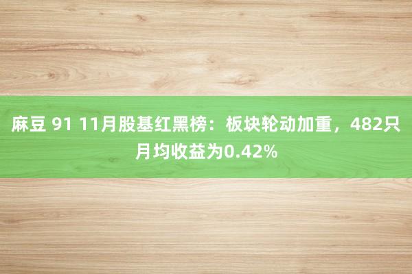 麻豆 91 11月股基红黑榜：板块轮动加重，482只月均收益为0.42%