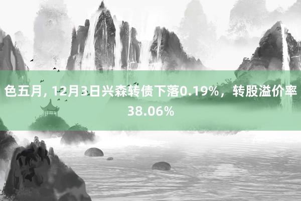 色五月， 12月3日兴森转债下落0.19%，转股溢价率38.06%