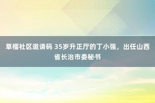 草榴社区邀请码 35岁升正厅的丁小强，出任山西省长治市委秘书