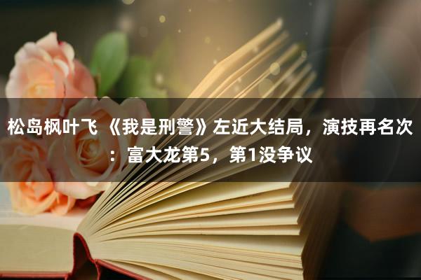 松岛枫叶飞 《我是刑警》左近大结局，演技再名次：富大龙第5，第1没争议