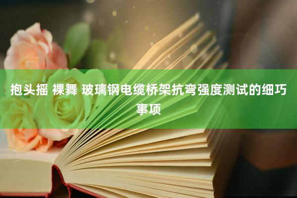 抱头摇 裸舞 玻璃钢电缆桥架抗弯强度测试的细巧事项