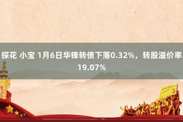 探花 小宝 1月6日华锋转债下落0.32%，转股溢价率19.07%