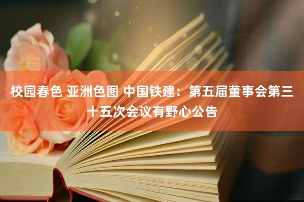 校园春色 亚洲色图 中国铁建：第五届董事会第三十五次会议有野心公告