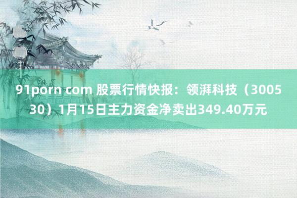 91porn com 股票行情快报：领湃科技（300530）1月15日主力资金净卖出349.40万元