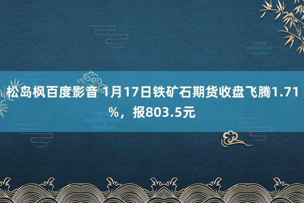 松岛枫百度影音 1月17日铁矿石期货收盘飞腾1.71%，报803.5元